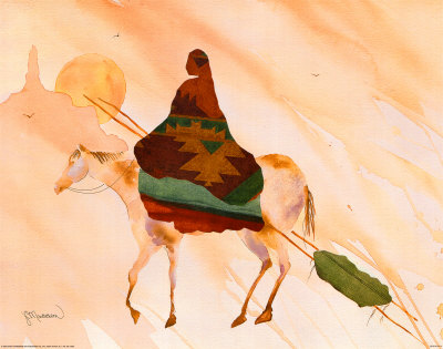 On Horse At Sunset by Terry Madden Pricing Limited Edition Print image