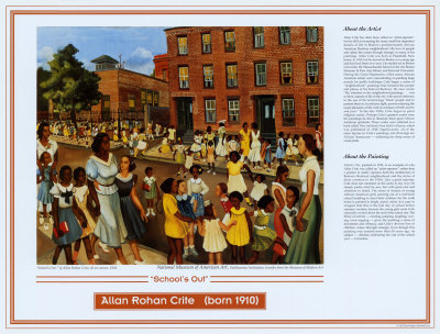 African American Artists - Allan Rohan Crite - School's Out by Allan Rohan Crite Pricing Limited Edition Print image
