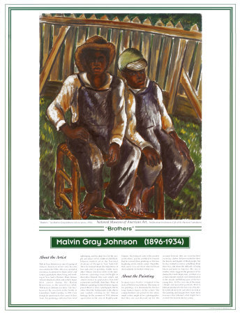 African American Artists - Malvin G. Johnson - Brothers by Malvin G. Johnson Pricing Limited Edition Print image