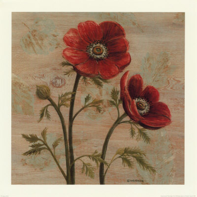 Poppies On Wood by Wendy Wegner Pricing Limited Edition Print image