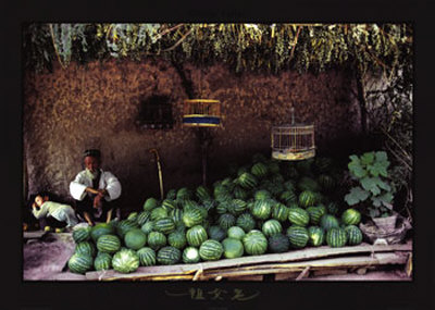 Pasteques, Les Bazars De Kashgar by Olivier Follmi Pricing Limited Edition Print image