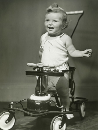 Baby Girl In Go-Cart, Studio Shot by George Marks Pricing Limited Edition Print image