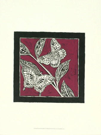 Butterfly Woodblock In Purple I by Chariklia Zarris Pricing Limited Edition Print image