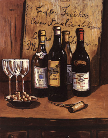 Wine & Corkscrew by Vladimir Petinow Pricing Limited Edition Print image