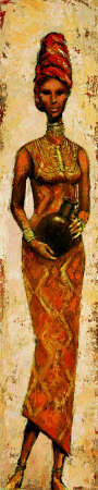 African Woman Ii by T. Halley Pricing Limited Edition Print image