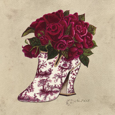 Red Toile Shoe by Consuelo Gamboa Pricing Limited Edition Print image