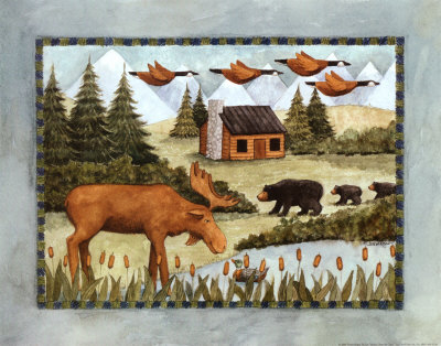 Moose Bears And Geese by Teresa Kogut Pricing Limited Edition Print image