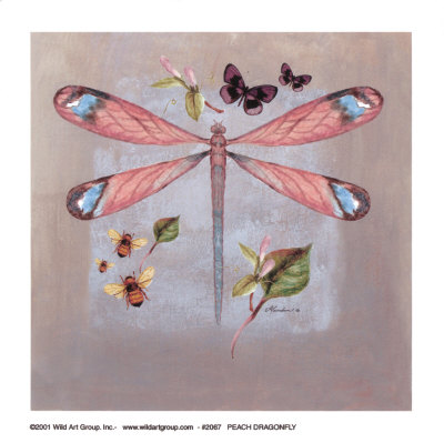 Peach Dragonfly by Consuelo Gamboa Pricing Limited Edition Print image