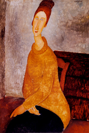 Jeanne Hebuterne In A Yellow Sweater by Amedeo Modigliani Pricing Limited Edition Print image