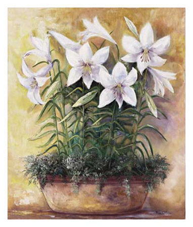 White Lilies In Bowl by Rian Withaar Pricing Limited Edition Print image