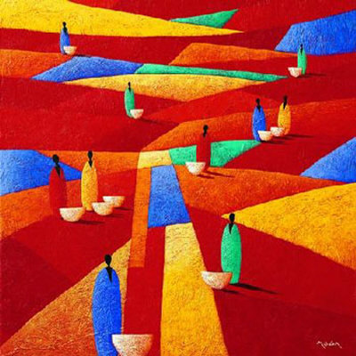 Patchwork Market by Moga Pricing Limited Edition Print image