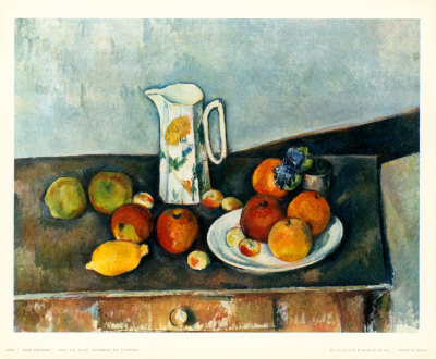 Milk Jug, Apples And Lemons by Paul Cezanne Pricing Limited Edition Print image