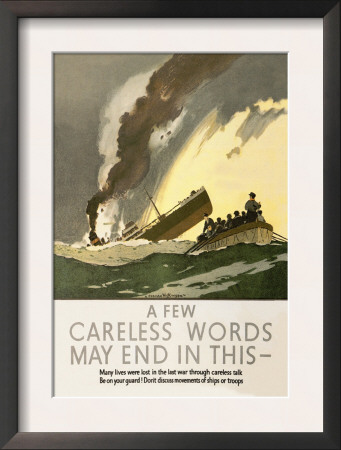 Few Careless Words May End In This by Norman Wilkinson Pricing Limited Edition Print image