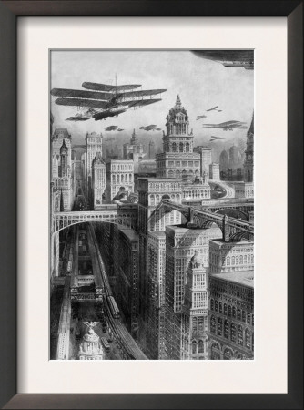 The New York Of The Future As Imagined In 1911 by Richard Rummell Pricing Limited Edition Print image