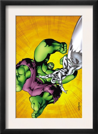Marvel Adventures Hulk #7 Cover: Hulk And Silver Surfer by Juan Santacruz Pricing Limited Edition Print image