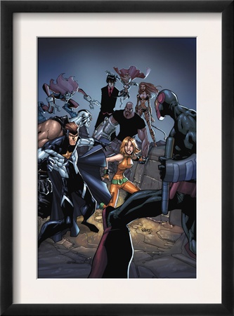 Avengers: The Initiative #23 Cover: Justice, Ultragirl And Gauntlet by Humberto Ramos Pricing Limited Edition Print image