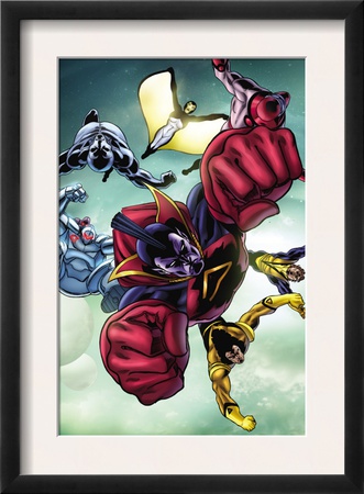 Nova #24 Group: Gladiator, Warstar, Earthquake, Manta, Flashfire And Electron by Andrea Di Vito Pricing Limited Edition Print image