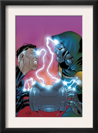 Fantastic Five #5 Cover: Mr. Fantastic And Dr. Doom by Clayton Henry Pricing Limited Edition Print image