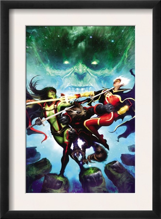 Guardians Of The Galaxy #5 Cover: Quasar, Gamora And Rocket Raccoon by Clint Langley Pricing Limited Edition Print image
