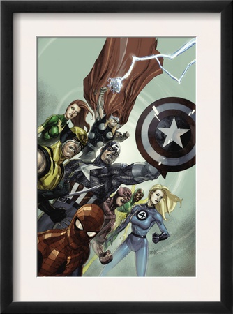 Secret Invasion #1 Cover: Captain America, Spider-Man, Wolverine, Fantastic Four by Leinil Francis Yu Pricing Limited Edition Print image