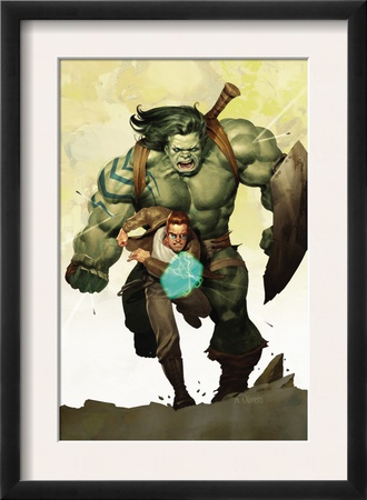 Incredible Hulk #601 Cover: Banner, Bruce And Skaar Stretching by Ariel Olivetti Pricing Limited Edition Print image