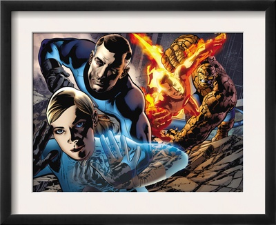 Fantastic Four #569 Cover: Invisible Woman, Mr. Fantastic, Human Torch And Thing by Bryan Hitch Pricing Limited Edition Print image