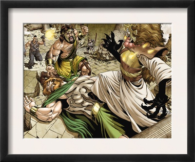 Assault On New Olympus Prologue #1 Group: Hercules, Zeus, Amatsu-Mikaboshi, Ares And Phobos by Rodney Buchemi Pricing Limited Edition Print image