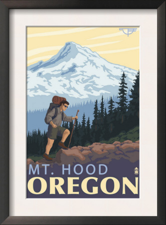 Timberline Lodge - Hiking Mt. Hood, Oregon, C.2009 by Lantern Press Pricing Limited Edition Print image