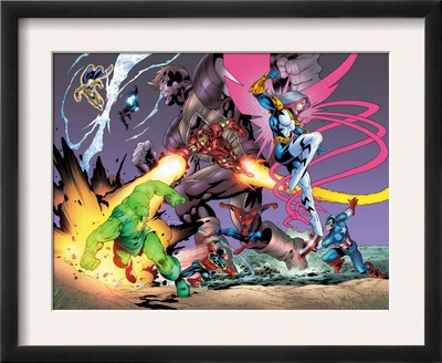 New Thunderbolts #14 Group: Radioactive Man by Tom Grummett Pricing Limited Edition Print image