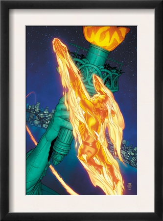 Marvel Knights 4 #15 Cover: Human Torch by Steve Mcniven Pricing Limited Edition Print image