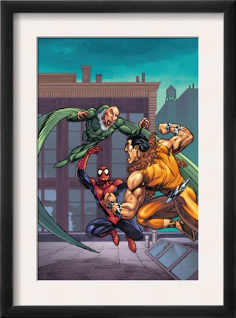 Marvel Adventures Spider-Man #7 Cover: Spider-Man, Kraven The Hunter And Vulture by Tony Daniel Pricing Limited Edition Print image