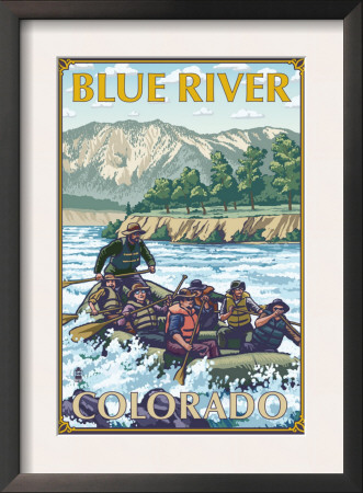 Blue River, Colorado - River Rafting, C.2008 by Lantern Press Pricing Limited Edition Print image