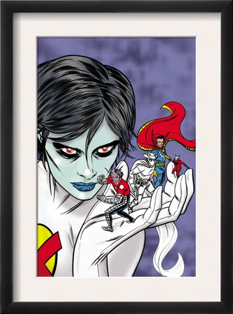 X-Statix Presents: Dead Girl #2 Cover: Dr. Strange, Dead Girl And Phantom Rider Fighting by Nick Dragotta Pricing Limited Edition Print image