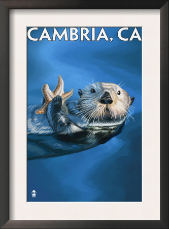 Cambria, California - Sea Otter, C.2009 by Lantern Press Pricing Limited Edition Print image