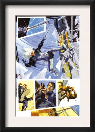 Sable & Fortune #3 Cover: Silver Sable Charging by John Burns Pricing Limited Edition Print image