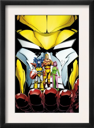 Exiles #68 Cover: Red Ronin, Sabretooth And Blink by James Calafiore Pricing Limited Edition Print image