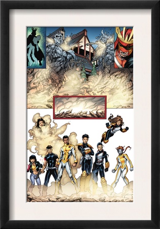 New X-Men #19 Group: Prodigy, Hellion, Mercury, Wind Dancer, Dust, New Mutants And Hellions by Aaron Lopresti Pricing Limited Edition Print image