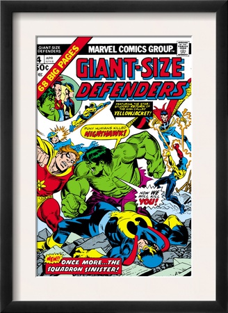 Giant-Size Defenders #4 Cover: Hulk, Dr. Strange, Hyperion, Dr. Spectrum And Nighthawk Fighting by Don Heck Pricing Limited Edition Print image