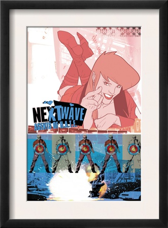 Nextwave #3 Cover: Bloodstone And Ellie Fighting by Stuart Immonen Pricing Limited Edition Print image