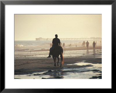 Person On Horse At Beach by Robert Ginn Pricing Limited Edition Print image