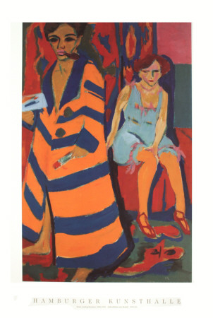 Self-Portrait With Model by Ernst-Ludwig Kirchner Pricing Limited Edition Print image