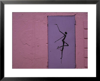 Metal Shutter With A Human Figure On A Wall by Keith Levit Pricing Limited Edition Print image