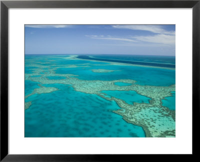 Australia, Queensland, Whitsunday Coast, Great Barrier Reef, Aerial View by Walter Bibikow Pricing Limited Edition Print image