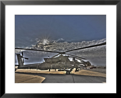 Seven Exposure Hdr Image Of A Stationary Ah-64D Apache Helicopter by Stocktrek Images Pricing Limited Edition Print image