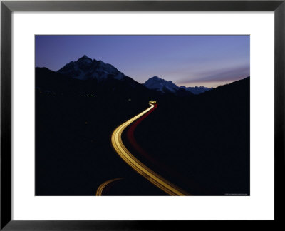 Winding Road Into The Mountains, Europabrucke, Austria, Europe by Gavin Hellier Pricing Limited Edition Print image