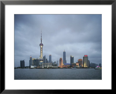 Pudong District And The Oriental Pearl Tower, Shanghai, China, Asia by Angelo Cavalli Pricing Limited Edition Print image