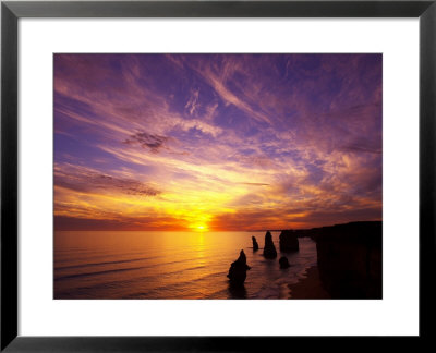 Sunset, Twelve Apostles, Port Campbell National Park, Great Ocean Road, Victoria, Australia by David Wall Pricing Limited Edition Print image