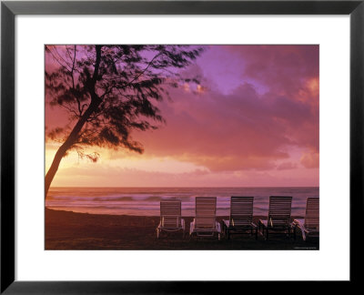 Beach Chairs, Kauai, Hawaii, Usa by Walter Bibikow Pricing Limited Edition Print image