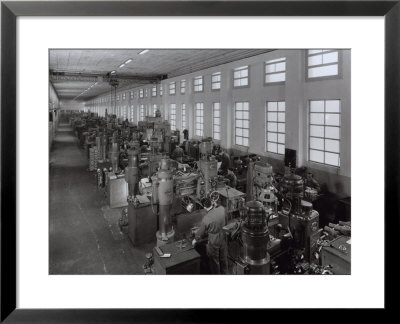 Inside Of A Fiat Factory With Machinery And Workers by A. Villani Pricing Limited Edition Print image