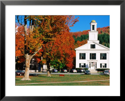 Orange County Courthouse With Autumn Leaves, Chelsea, Vermont by John Elk Iii Pricing Limited Edition Print image